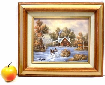 JOYCE - WINTER HOMESTEAD PAINTING