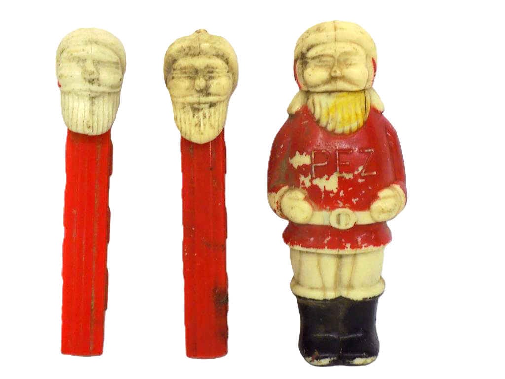 RARE 1950'S PEZ SANTA CLAUS TOY CANDY DISPENSERS (1 of 2)