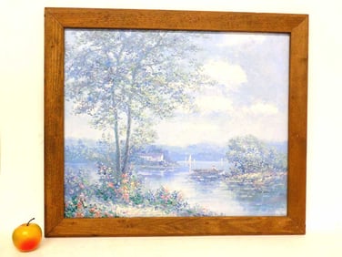 SHANNON - TRANQUIL SUMMER LAKE LANDSCAPE PAINTING