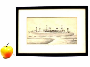 UNITED STATES NAVAL SHIP GEN AM PATCH SHIP DRAWING