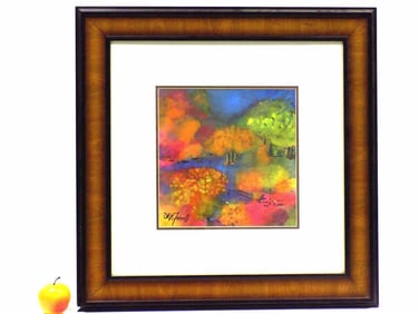 FARRELL - AUTUMN LANDSCAPE WATERCOLOR