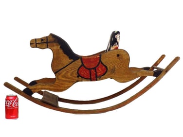 VINTAGE 1950'S COWBOY ROCKING HORSE TOY