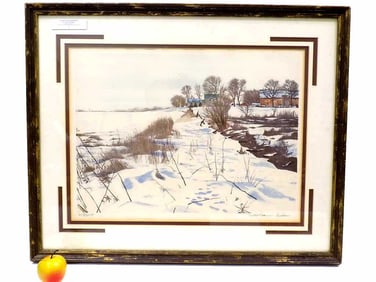 WILLIAM NELSON - COUNTRY WINTER LITHOGRAPH
