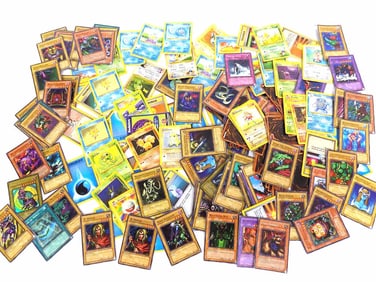 GROUP OF POKEMON & YUGIOH GAME CARDS