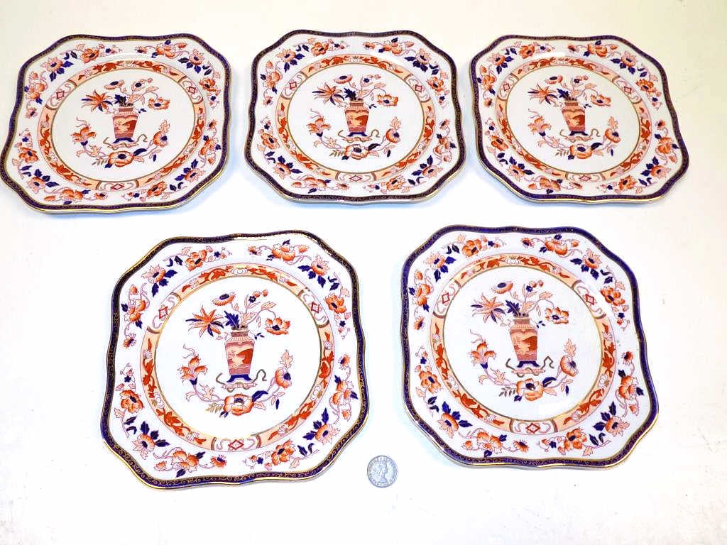 NIKKO STONE SET OF 5 IMARI PATTERN PLATES (1 of 3)