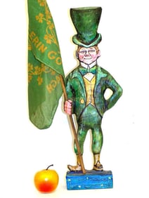 KENNEDY - FOLK ART LEPRECHAUN CARVING