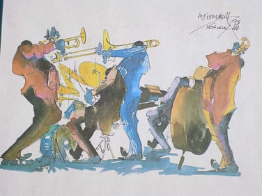 LEO MEIERSDORFF - NEW ORLEANS JAZZ BAND PRINT