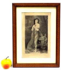 MERLE 1888 AUTUMN GRAVURE PRINT