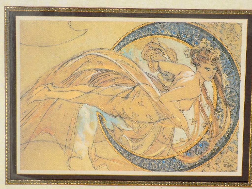 ALPHONSE MUCHA - NUDE GODDESS PRINT - 2