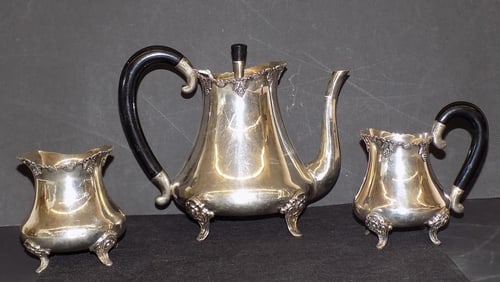 ANTIQUE SILVER COFFEE TEA SERVICE