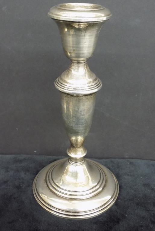 EMPIRE STERLING SILVER CANDLESTICKS W/ CRUET SET - 2