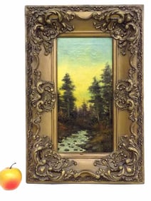 19TH CENTURY ADIRONDACKS MOUNTAIN PAINTING