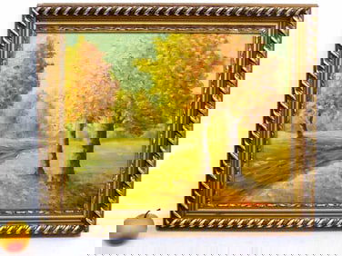 JOHN BERNINGER - AUTUMN COUNTRY LANDSCAPE PAINTING