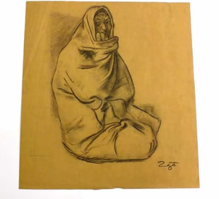 FRANCISCO ZUNIGA - LATINO LADY DRAWING