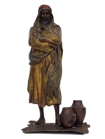 FRANZ BERGMANN ARABIAN MAN BRONZE STATUE