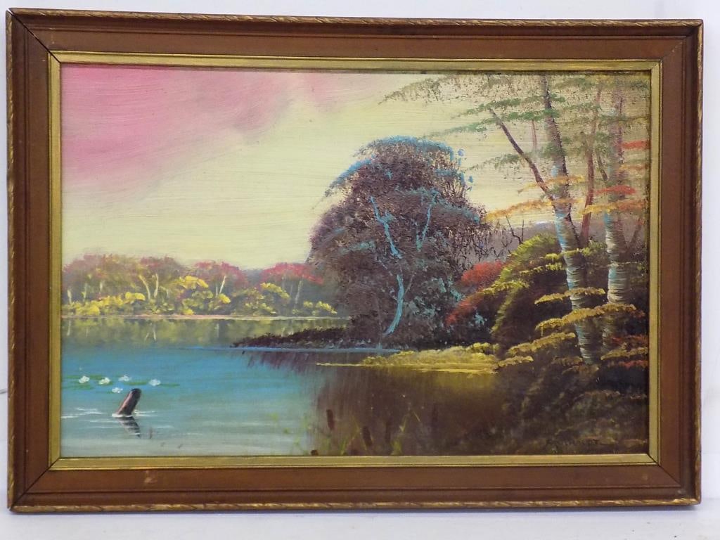 FREDERICK JOHN MULHAUPT GLOWING FOREST PAINTING (1 of 4)