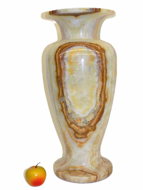 ELEGANT ONYX BALUSTER PALACE VASE 22" TALL 82 LBS (1 of 6)