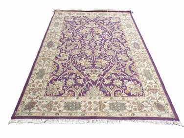 GORGEOUS ART NOUVEAU PURPLE SUMAK RUG 5'11 x 9'