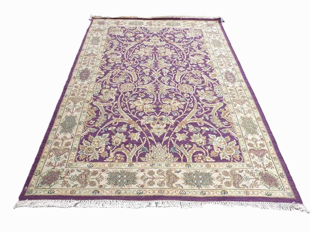 GORGEOUS ART NOUVEAU PURPLE SUMAK RUG 5'11 x 9' (1 of 7)