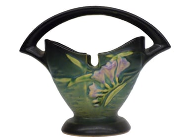 ROSEVILLE FREESIA POTTERY BASKET #390-7