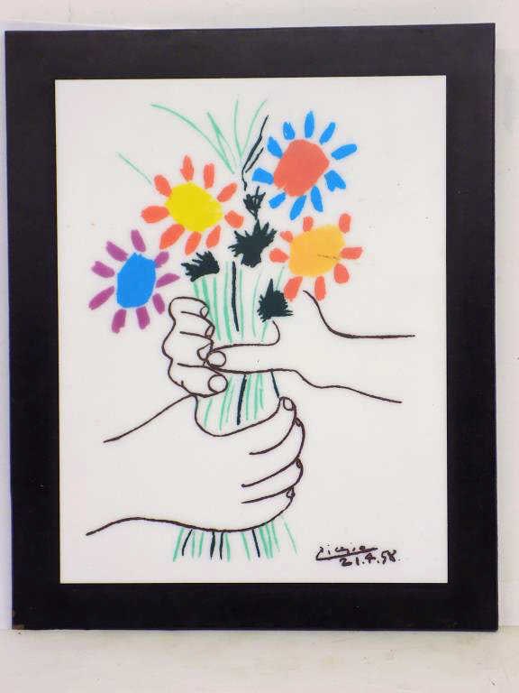 PICASSO - BOUQUET OF PEACE LUCITE SERIGRAPH (1 of 3)