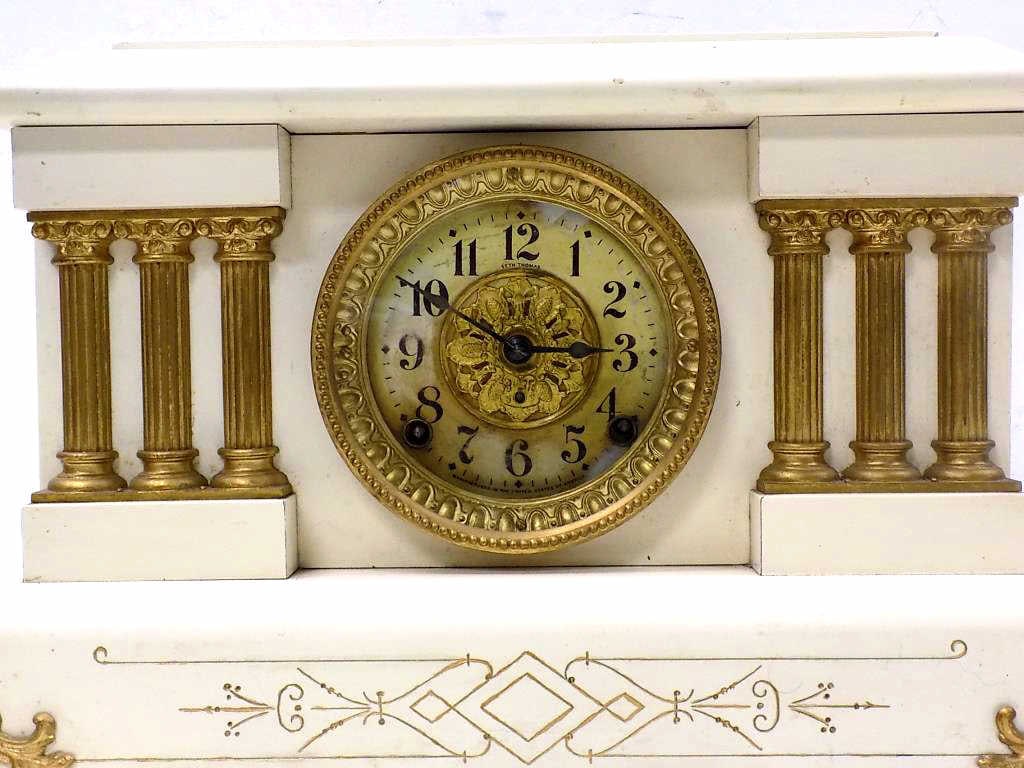 CLASSICAL SETH THOMAS COLUMN MANTEL CLOCK - 2