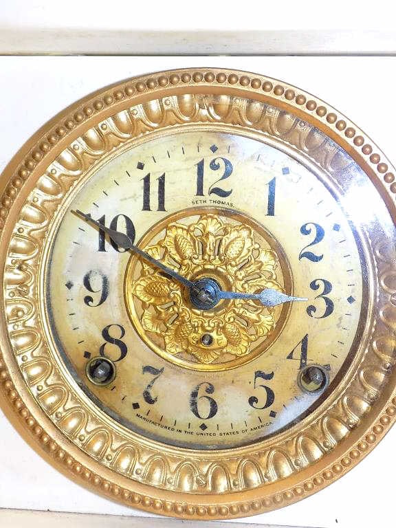 CLASSICAL SETH THOMAS COLUMN MANTEL CLOCK - 3