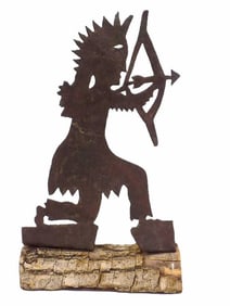 19TH CENTURY FOLK ART INDIAN IRON SCULPTURE