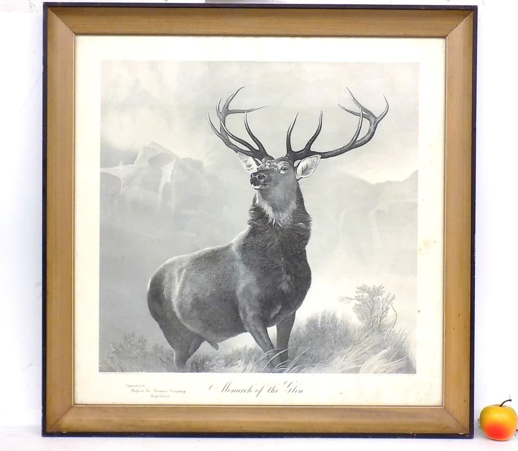 EDWIN LANDSEER MONARCH OF THE GLEN ELK ENGRAVING (1 of 4)