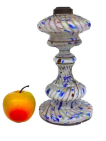 19TH CENTURY VICTORIAN MILLE FIORE GLASS OIL LAMP