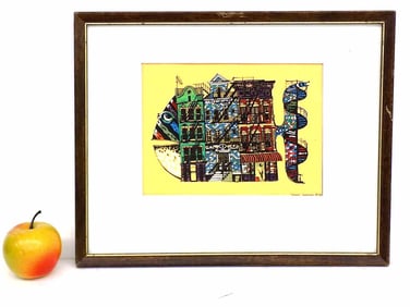 SERGEY GORYANSKY - SURREALIST FISH GOUACHE