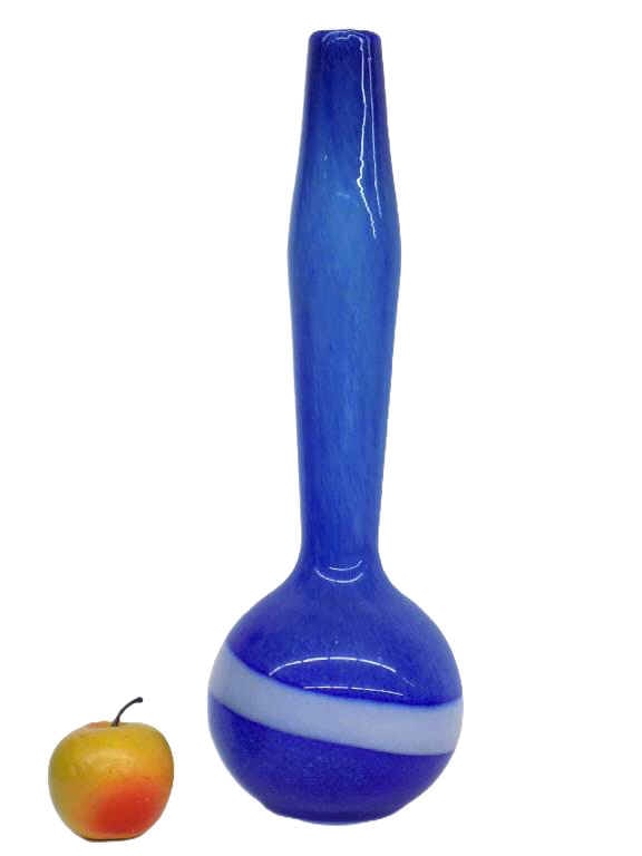 MIDCENTURY MODERN BLUE GENIE BOTTLE VASE (1 of 5)