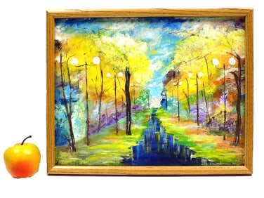 MIDCENTURY CENTRAL PARK NYC PAINTING