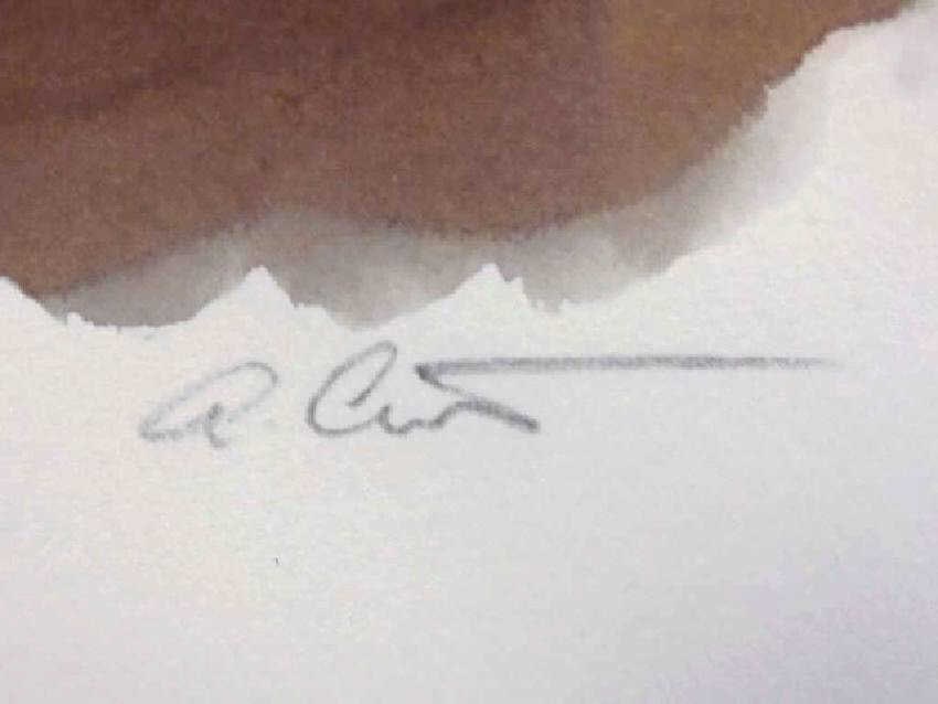 ABSTRACT EMBRACED FIGURES SIGNED LITHOGRAPH - 3