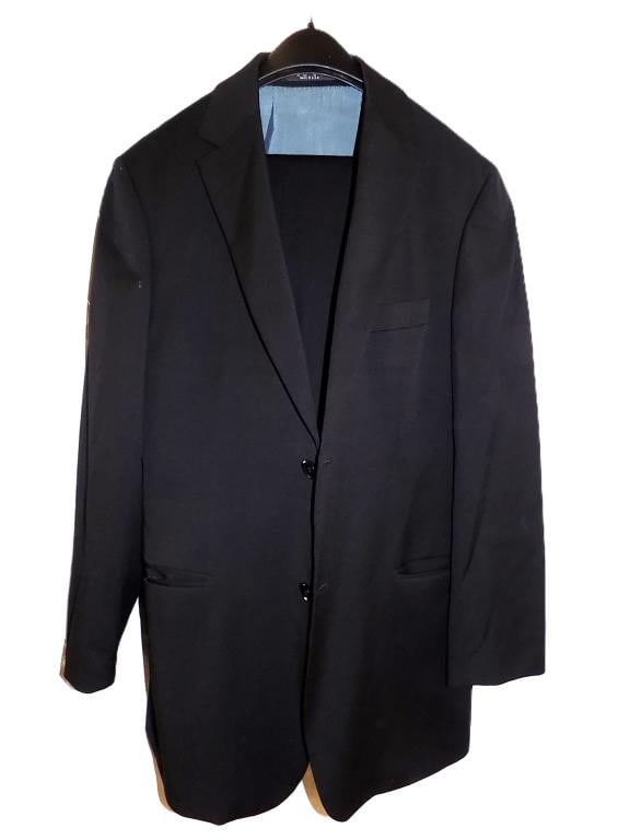 HUGO BOSS DESIGNER MEN'S SUIT JACKET & PANTS: Hugo Boss Designer Men's Dress Suit. Black Jacket & Pants. Jacket Size 40S Shoulder Width 18" Pants Waist 30 Length 42