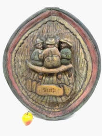 EDWARD KENNEDY CHEERS ! FOLK ART PLAQUE