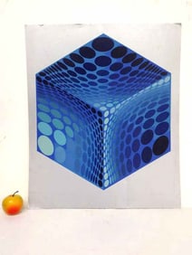 VICTOR VASARELY PARMENIDE OP ART SIGNED SERIGRAPH