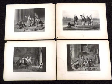 1800'S VICTORIAN CHILDREN ENGRAVINGS FRERE SEIGNAC