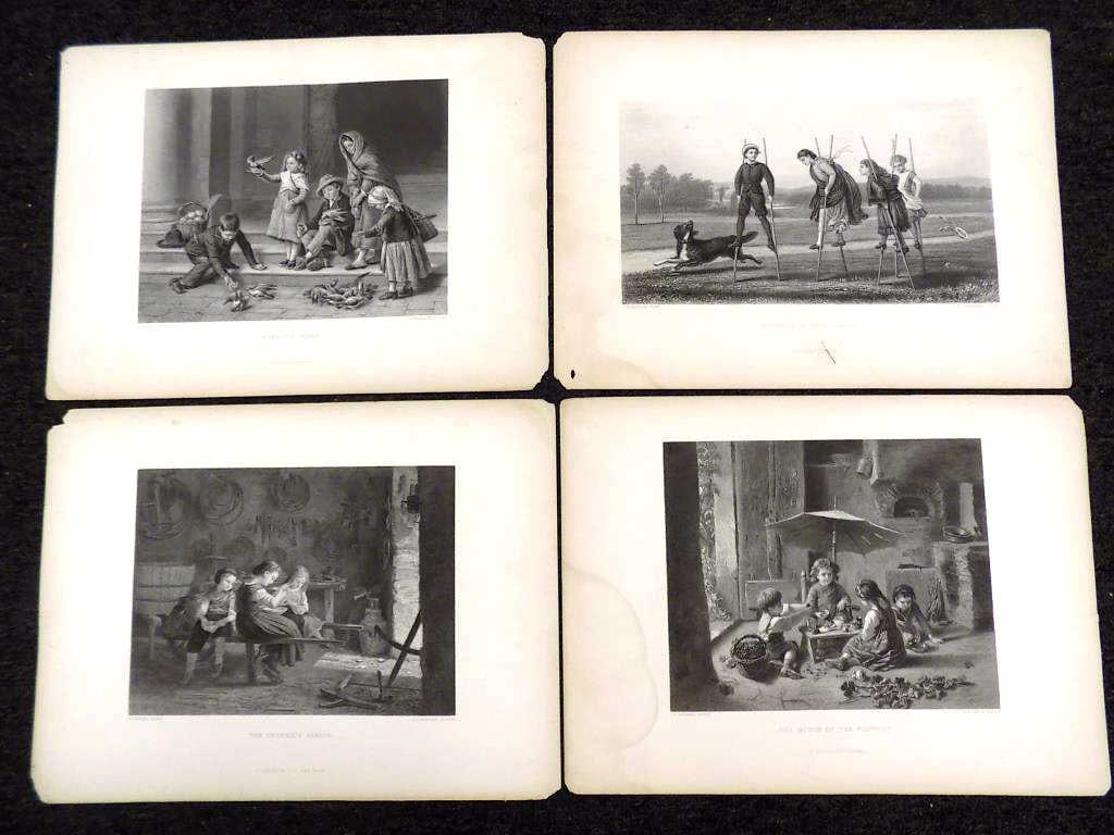 1800'S VICTORIAN CHILDREN ENGRAVINGS FRERE SEIGNAC (1 of 5)