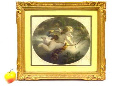 19TH CENTURY ALLEGORIC CUPID MEZZOTINT PRINT