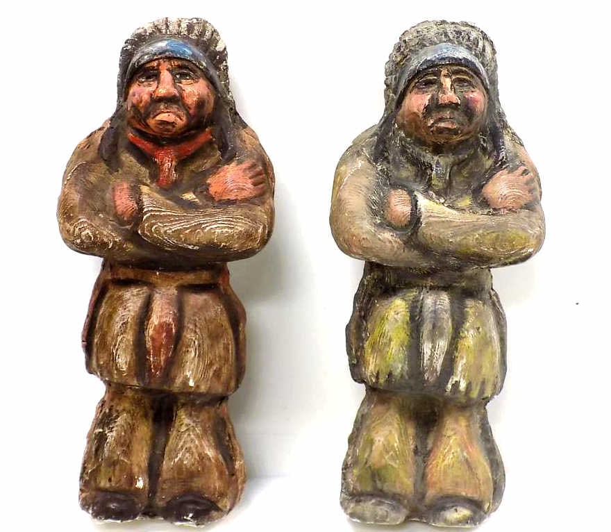 AMERICAN FOLK ART INDIAN SCULPTURES (1 of 2)