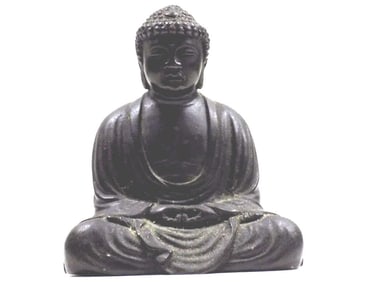 ANTIQUE CHINESE SEATED BRONZE BUDDHA