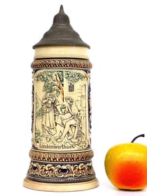 ANTIQUE GERMAN SAYING BEER STEIN