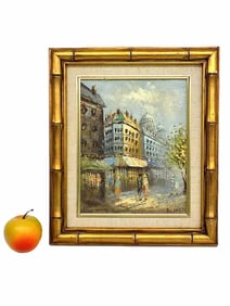 CAROLINE BURNETT - PARIS FRANCE VILLAGE PAINTING