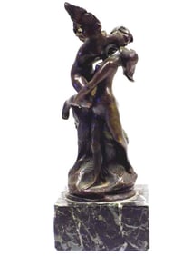 MIGUEL ANGEL GONZALEZ - ANGEL KISS BRONZE STATUE