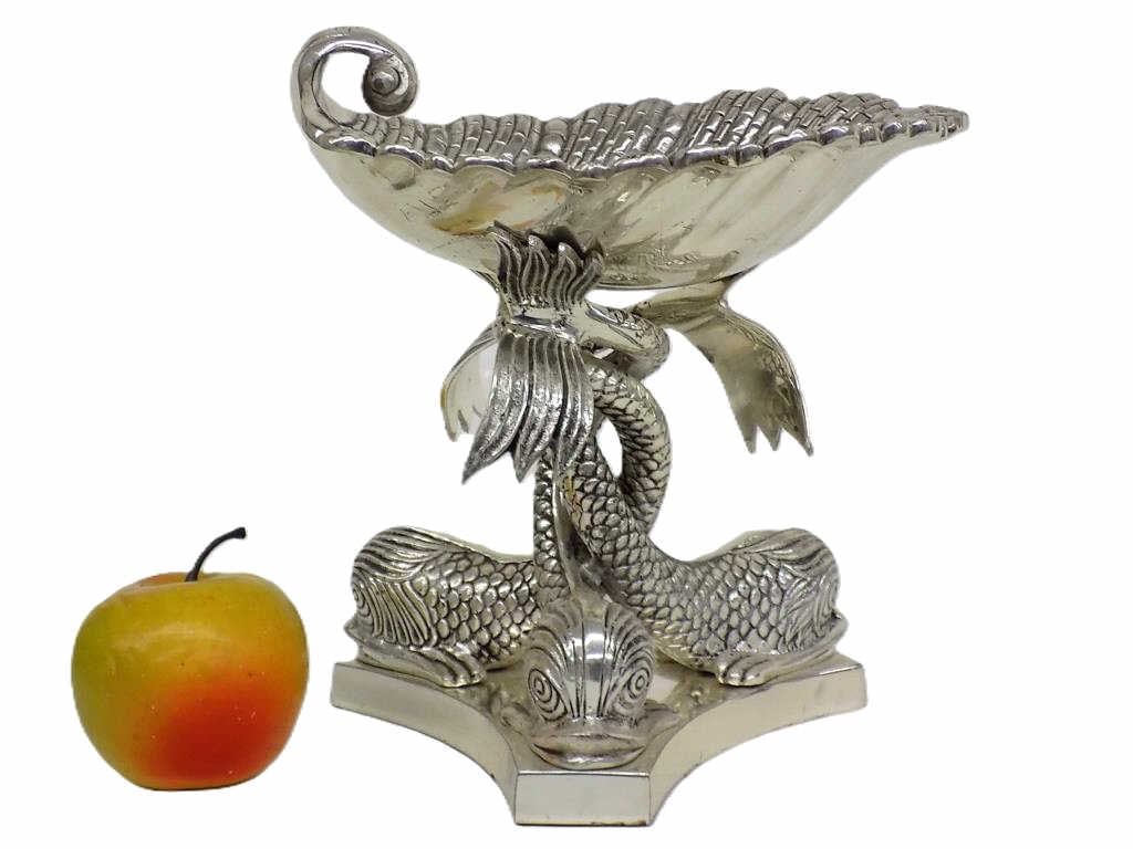 MYTHOLOGIC SHELL & DOLPHIN SILVER CHROME STAND (1 of 3)