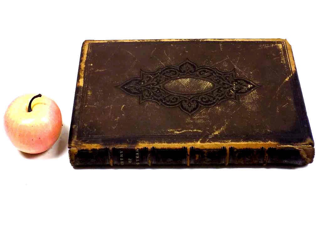 POETRY OF THE YEAR - DRAWINGS FROM EMINENT ARTISTS: Poetry of The Year Passages From The Poets Descriptive of The Seasons Book. Appleton Publishing 1854, With 22 Tipped In Colored Illustrations From Drawings of Eminent Artists. Tooled Leather Binding.