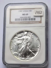 US MINT 1987 SILVER EAGLE DOLLAR NGC MS 69