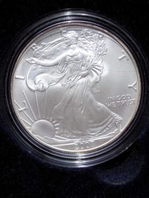 US MINT 2007 AMERICAN EAGLE SILVER DOLLAR COIN UNC