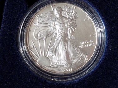 US MINT 2011 AMERICAN EAGLE SILVER DOLLAR COIN UNC